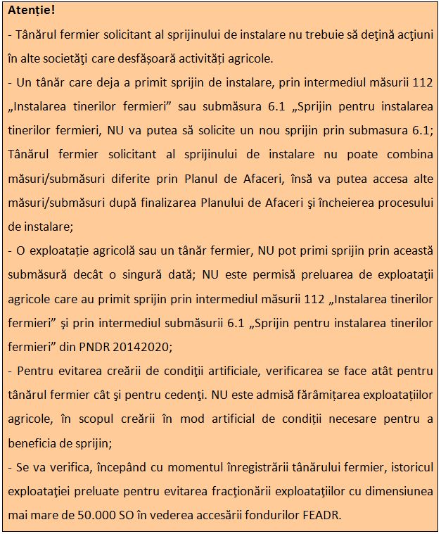 finanțare pentru tineri fermieri