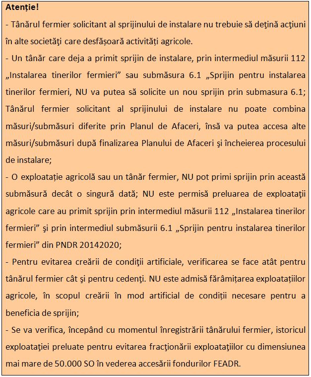 finanțare pentru tineri fermieri