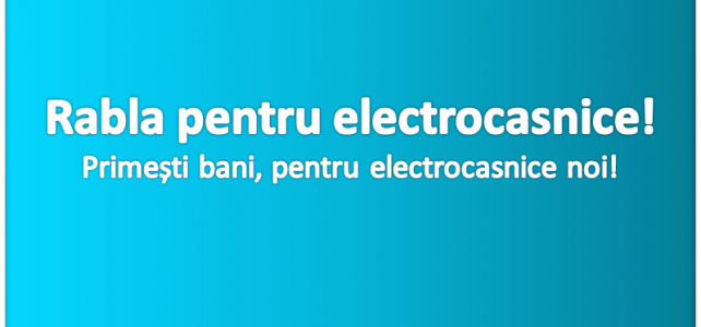 Vrei să primești bani pentru un frigider nou sau o mașină de spălat mai bună? A început programul rabla pentru electrocasnice! Vrei să primești bani pentru un frigider nou sau o mașină de spălat mai bună? A început programul rabla pentru electrocasnice!